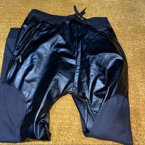 American Stitch Faux Leather Joggers XL